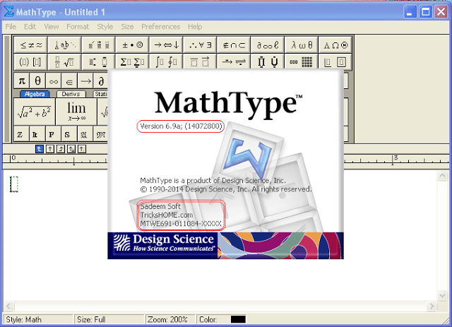 [TIPS] Download Mathtype 6.9 Full Key: Phần mềm tạo kí tự toán học