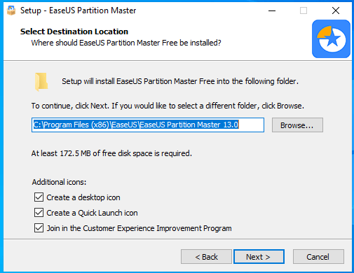 cài đặt easeus partition master hình 4