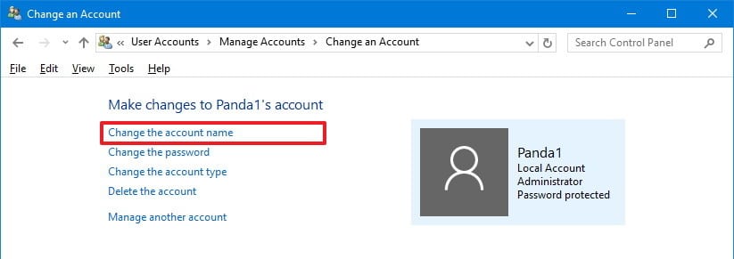 Đổi tên thư mục tài khoản trong Windows
